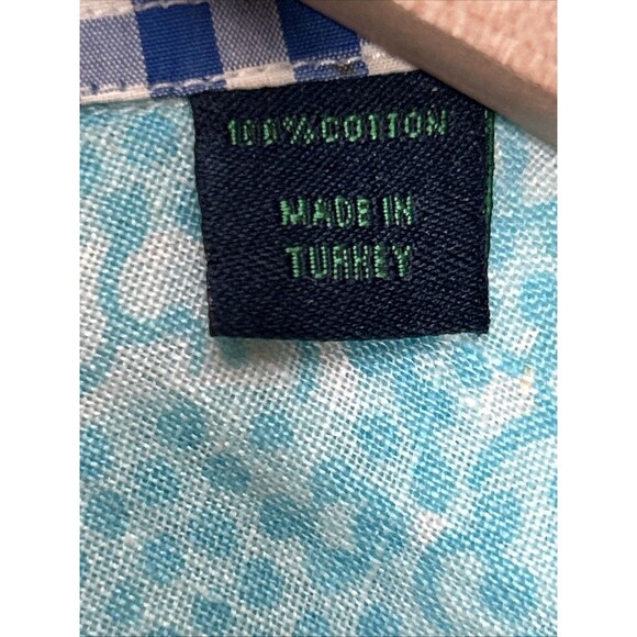 Lilly Pulitzer Wyeth Mens Shirt Linen Medium Blue Aqua Nautical Octopus Print - Picture 3 of 7